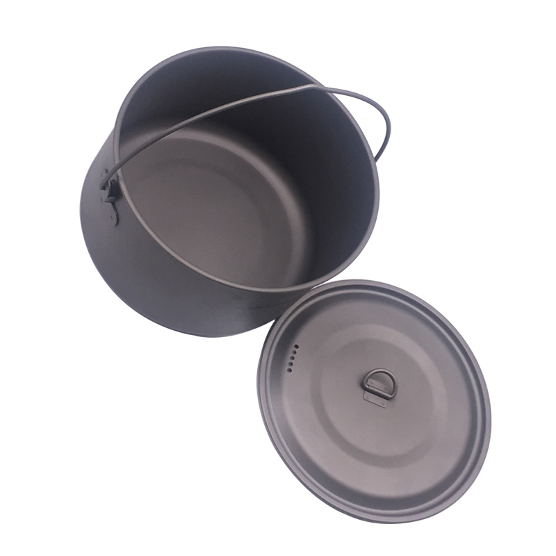 Camping Cooking Frying Pan - FLAME'S 信条 1100 ミリリットル 1950 ミリリットル超軽量屋外キャンプチタンポット
