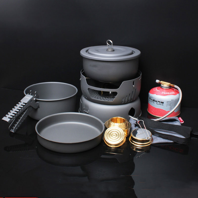 Camping Cooking Materials - 2-4人用クッキングセット 10点セット キャンプ調理器具 アウトドア ハイキング ピクニック用品