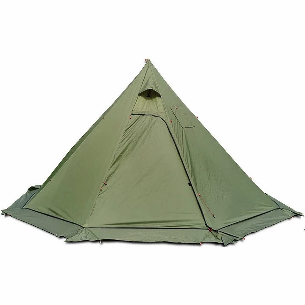 Camping Cooking Snow - 超軽量アウトドアキャンプ用ピラミッドテント、スノースカートと煙突穴付き、旅行やバックパッキング用調理可能