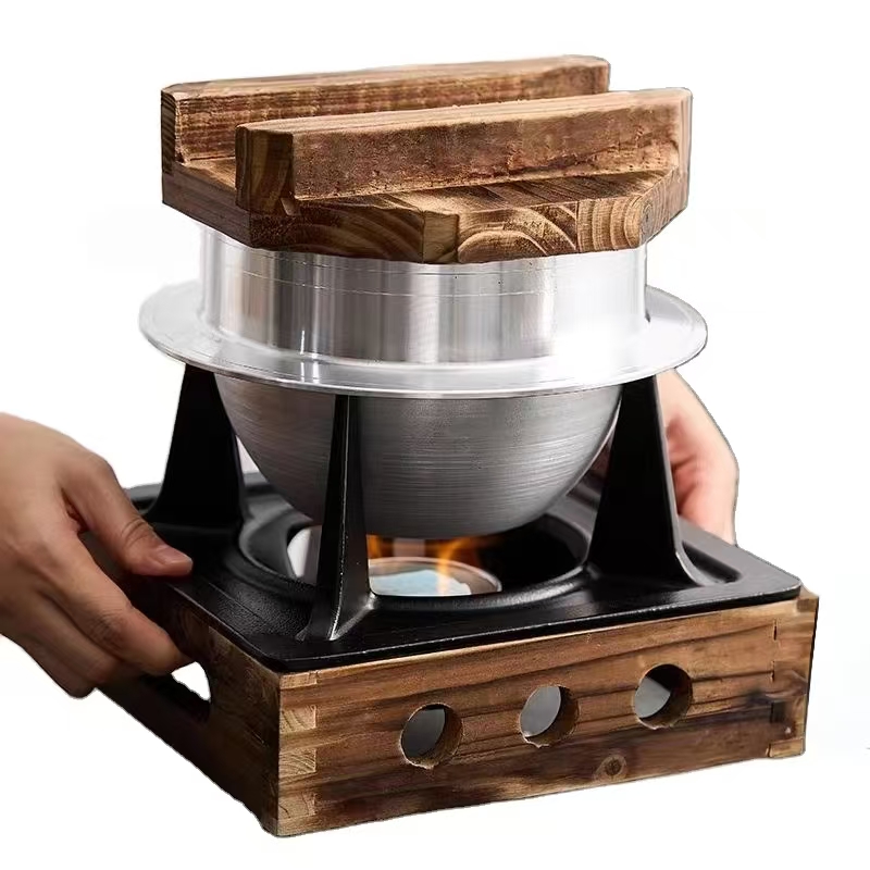 Camping Cooking Alcohol - 和風ウーロンポットアルコールストーブ炊飯鍋キャンプアウトドア炊飯器携帯用蒸し器