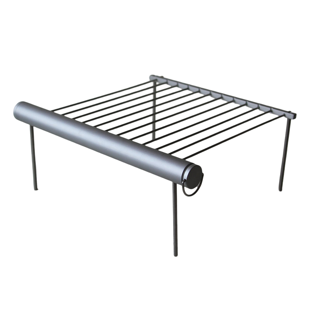 Camping Cooking Materials - アウトドアアクティビティ用 カラー：グレー アウトドアクッキングラック キャンプストーブラック アルミ合金素材 分解可能デザイン