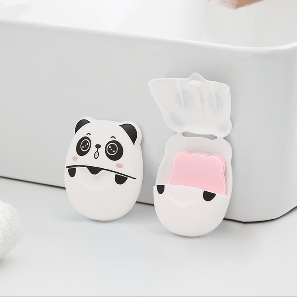 Biodegradable Soap Camp - 旅行用サンダソープ、50パーツボックス、ポータブルボックス、使い捨てミニソープシート、キャンプやハイキング用