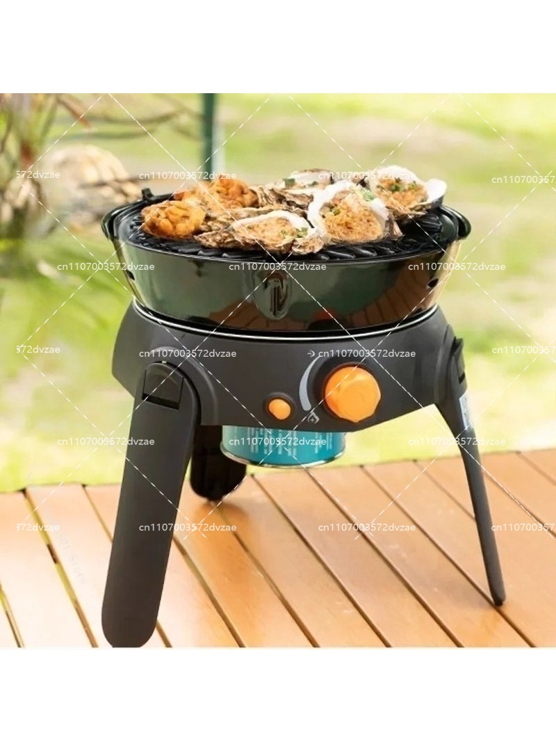 Camping Cooking Gear - 屋外多機能ガスストーブ キャンプBBQグリル 6個セット 折りたたみ式ピクニック調理器具 茶沸かし・グリル用