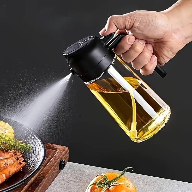 Camping Cooking Oil Container - 470ml キッチンオイルスプレーボトル BBQ調理用オリーブオイルディスペンサー キャンプ用ベーキング用空容器 酢・醤油スプレーボトル