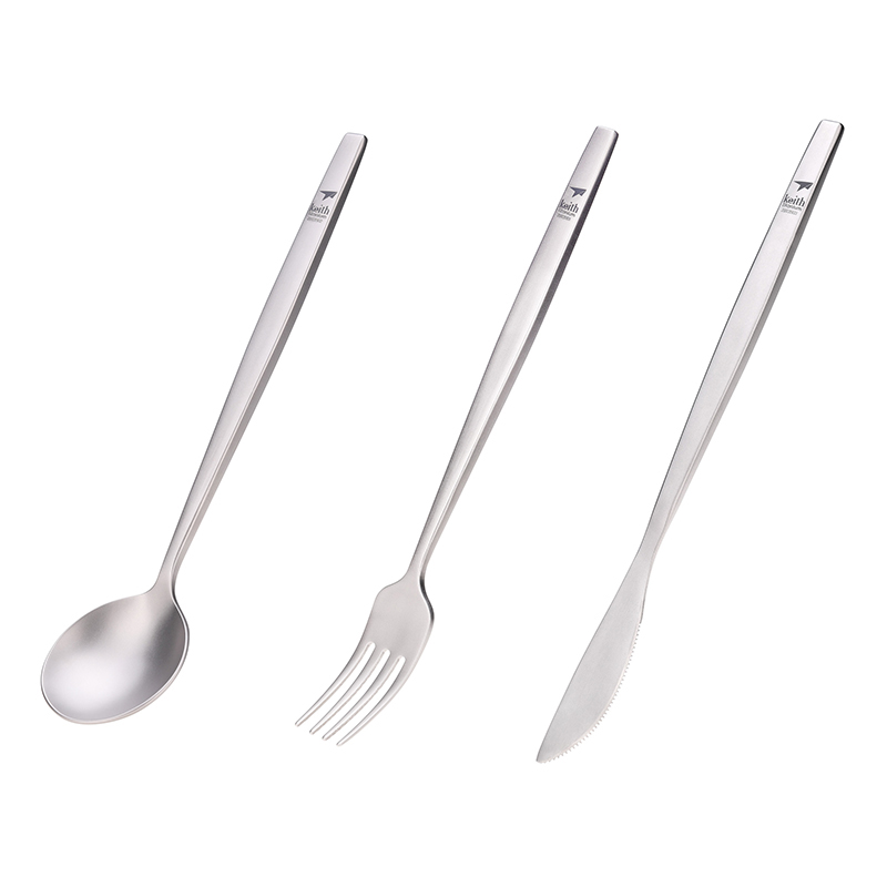 Camping Cooking Ware - Keith-カップ,スプーン,フォーク,ナイフ,ストロー,キッチン食器用のトラベルカトラリーセット