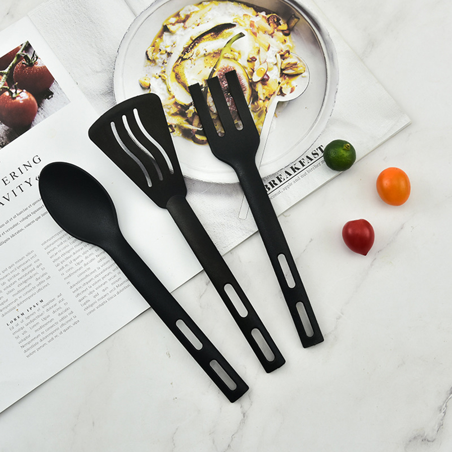 Camping Cooking With Kids - 3 個ナイロンキッチン用品ヘラスプーン表面フォークナイロンキッチン用品セット子供のためのポータブルキッチンツールピクニックキャンプ用