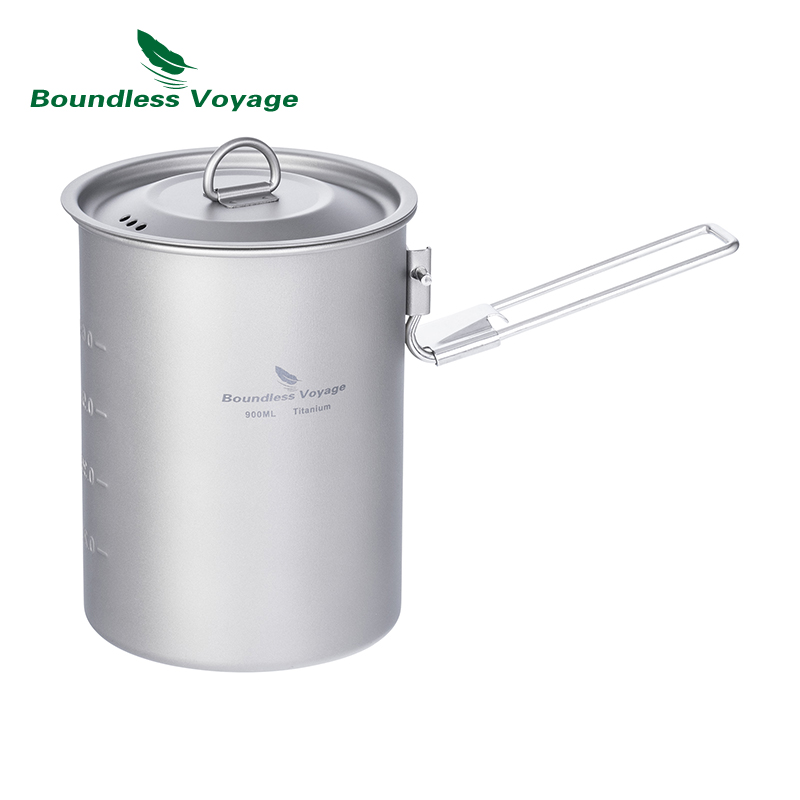 Camping Cooking Ware - 折りたたみハンドルと蓋付きの折りたたみ式キャンプ調理器具,ポータブル屋外調理キット,900ml