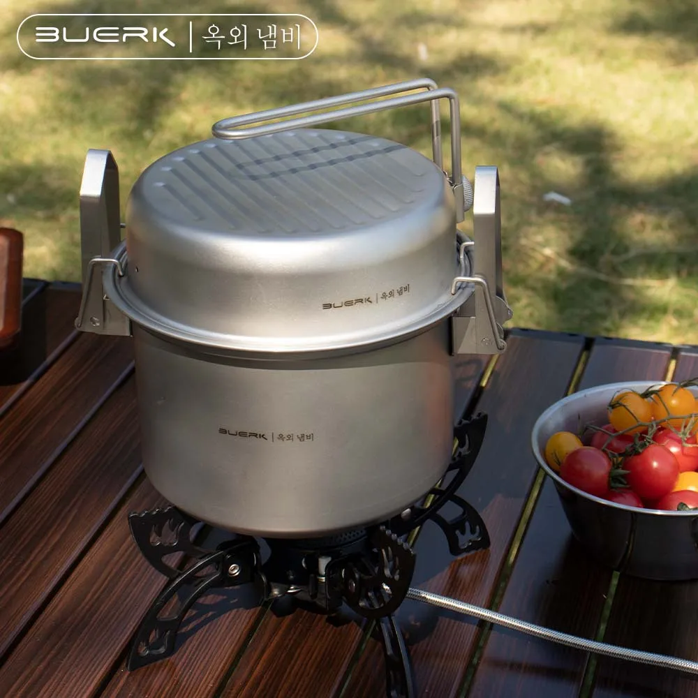 Camping Cooking Pot - 304ステンレス鋼のマイクロプレッシャークッカー、蒸し鍋とフライパン、アウトドアキャンプ、炊飯器