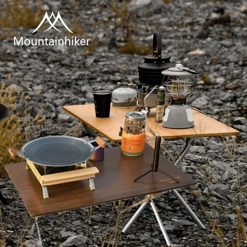 Camping Cooking Table - MOUNTAINHIKER アップグレード版ポータブルアウトドアキャンプテーブル、コンパクトな折りたたみデザイン、ピクニック、バーベキュー、ハイキング、旅行、BBQに最適