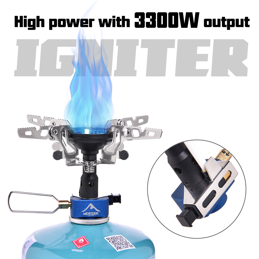 Camping Cooking Pot - 屋外キャンプ用ガスバーナー アウトドアストーブ 3300W イグナイター付き キャンプ用品 ポータブル