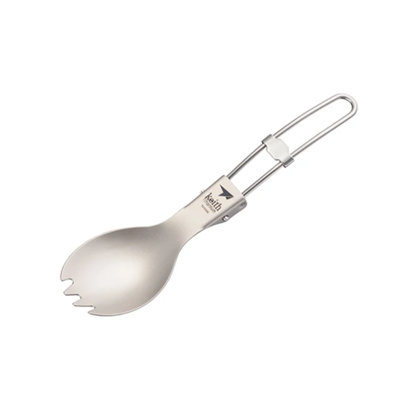Camping Cooking Ware - Keithh-折りたたみ式防水チタンスポーツ用品,健康的な抗菌性,ピクニック用品,アウトドア旅行,キャンプ,ピクニック,スプーン