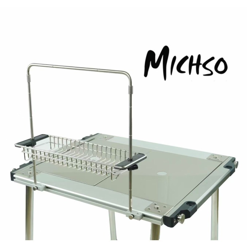Camping Cooking Table - ミシュソ TTAシリーズ キャンプテーブル 拡張ブラケット 多層収納棚 アウトドア