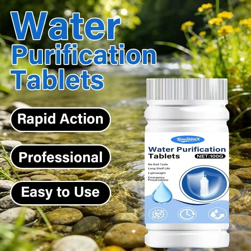 Water Purification Tablet - 携帯用浄水タブレット 1本入り 速溶性飲料水浄化剤 キャンプ、ハイキング、緊急時対策用