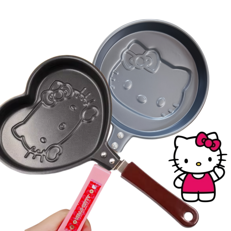 Japan Camping Cooking - かわいいハローキティミニ漫画パンケーキ卵焼き器 カワイイアニメホリデーギフト 朝食キッチンガジェット用品