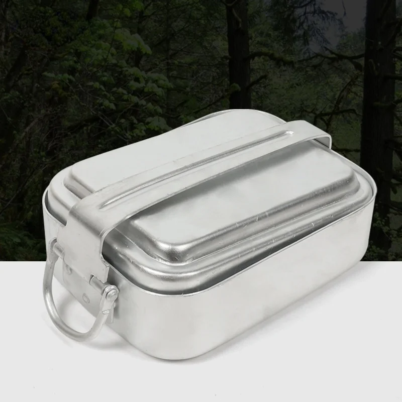屋外用アルミ製キャンプ調理器具セット（蓋付き）アーミースタイ - Camping Cooking Box Set のレビューと価格