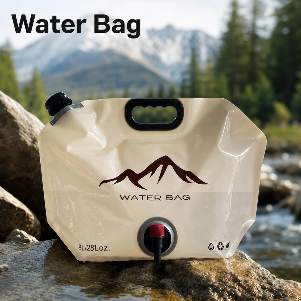 ポータブル屋外水タンク 8L 折りたたみ式ウォーターバッグ蛇 - Camping Cooking Bag のレビューと価格