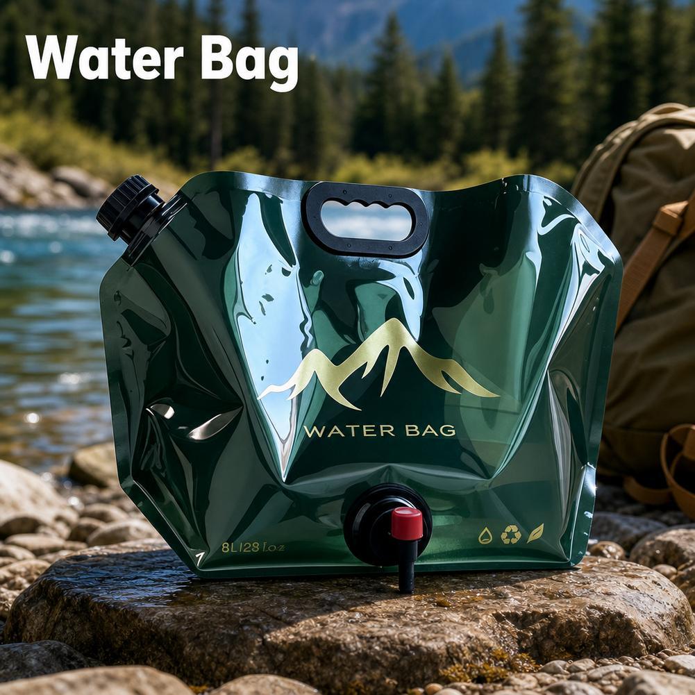 ポータブル屋外水タンク 8L 折りたたみ式ウォーターバッグ蛇 - Camping Cooking Bag のレビューと価格