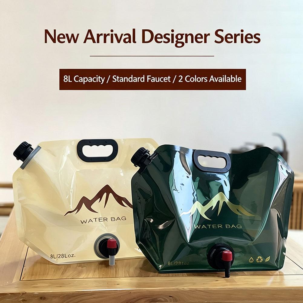 ポータブル屋外水タンク 8L 折りたたみ式ウォーターバッグ蛇 - Camping Cooking Bag のレビューと価格