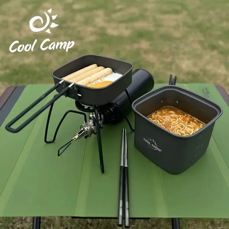 アウトドアキャンプ用折りたたみ式ポータブルアルミ合金ランチボ - Camping Cooking Box Set のレビューと価格