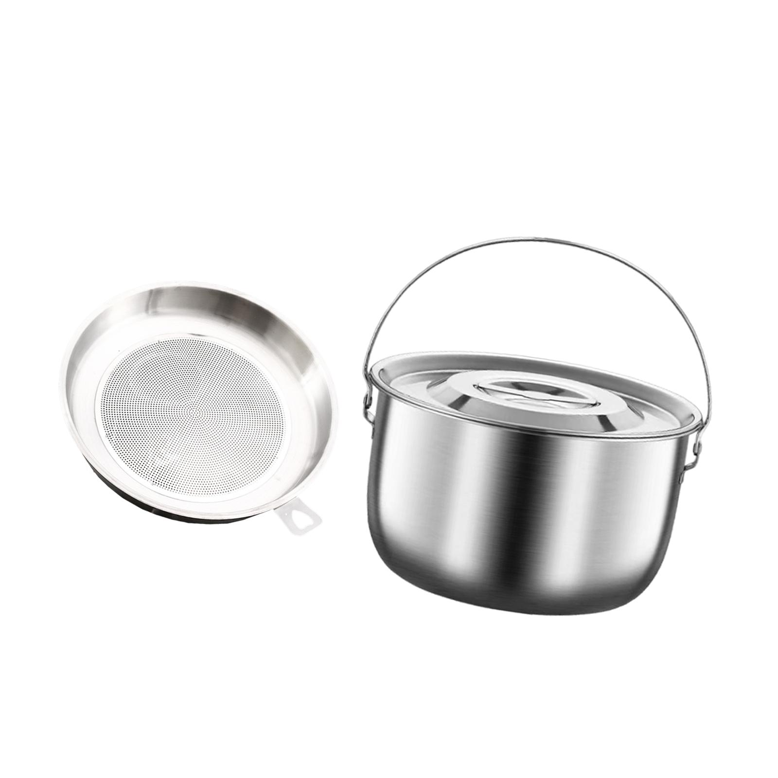 オイル保存容器 ハンドル付きキャンプポット 蓋とストレーナー - Camping Cooking Oil Container のレビューと価格