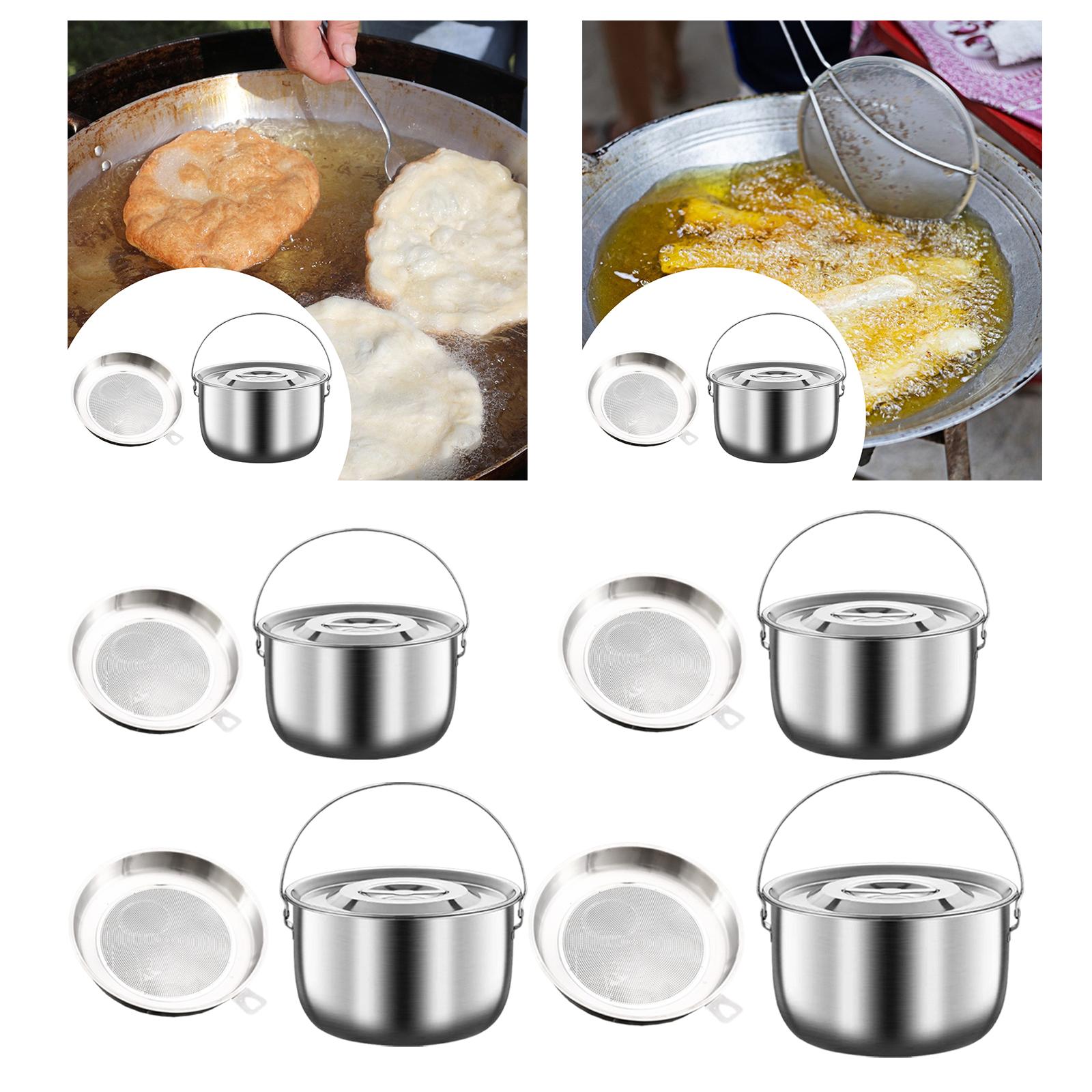 オイル保存容器 ハンドル付きキャンプポット 蓋とストレーナー - Camping Cooking Oil Container のレビューと価格