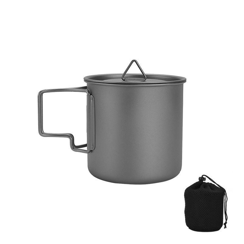 折りたたみハンドル付きチタン製キャンプマグ 軽量ポータブルア - Camping Cooking Gear のレビューと価格