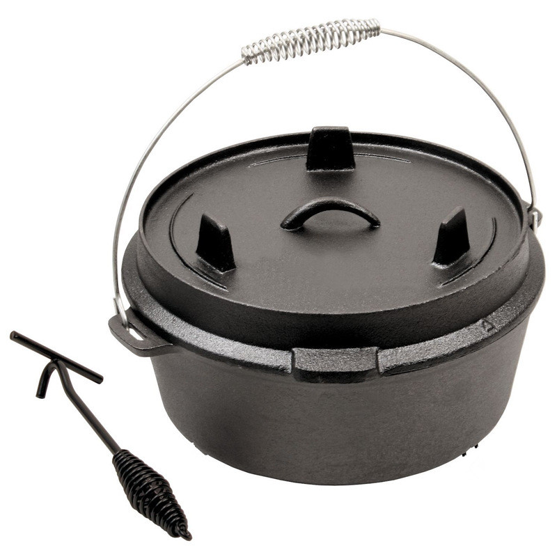 プレシーズン鋳鉄蓋、キャンプドッチオーブン、プレシーズンのス - Camping Cooking Dutch Oven のレビューと価格