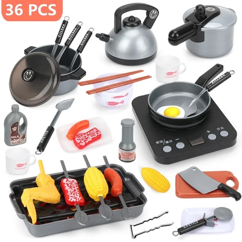 子供用キッチンおもちゃセット 幼児向けごっこ遊び バーベキュ - Camping Cooking With Kids のレビューと価格