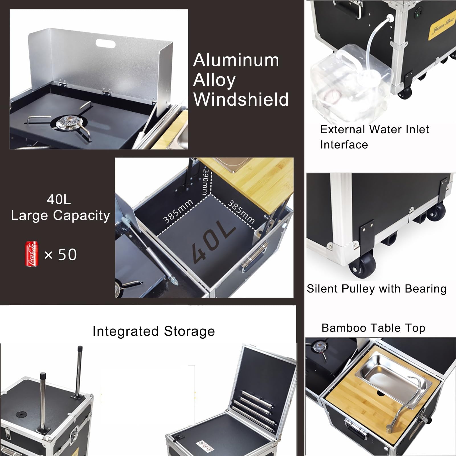 屋外キャンプ用調理セット キャンピングモバイルキッチンボック - Camping Cooking Box Set のレビューと価格