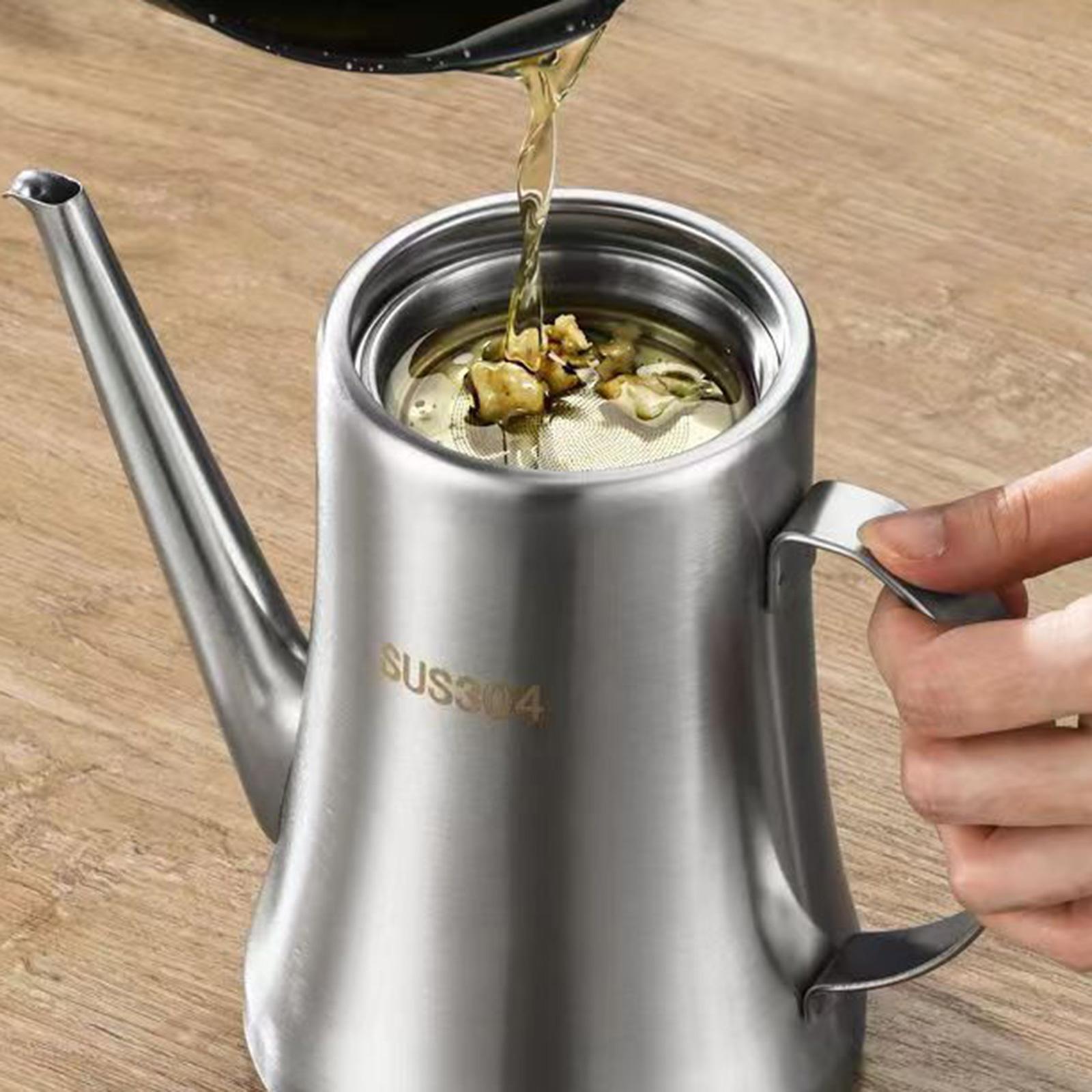 ステンレス製オイルディスペンサー、注ぎやすい実用的なオイル容 - Camping Cooking Oil Container のレビューと価格