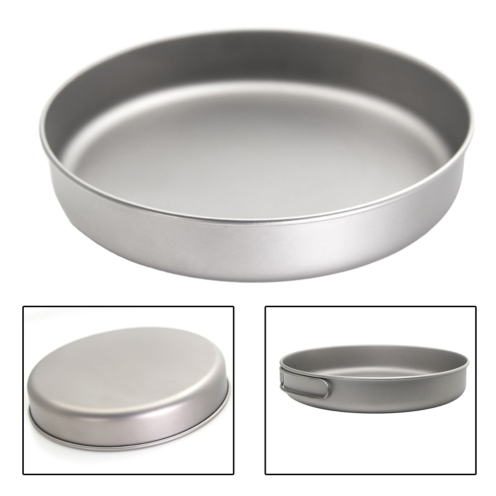 超軽量純チタンフライパンポットアウトドアキャンプハイキング食 - Camping Cooking Pot のレビューと価格