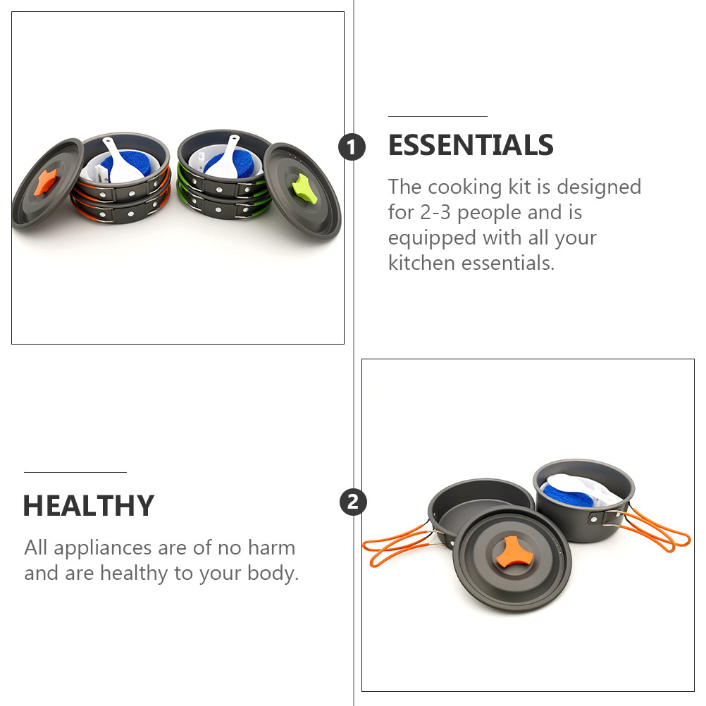 1セット アウトドア調理セット ポータブルキャンプ調理器具  - Camping Cooking Materials のレビューと価格