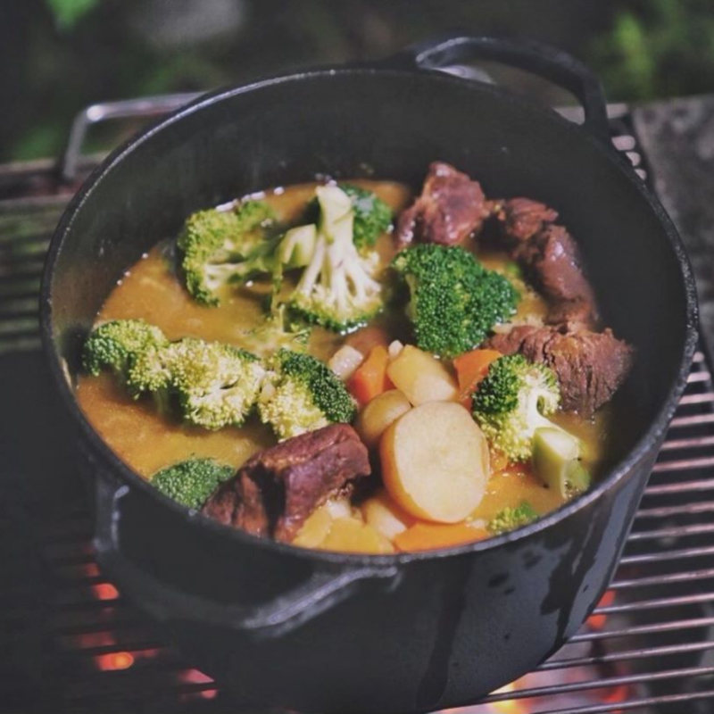 アウトドア調理器具 キャンプ用ストックポット 吊り下げ鍋 鉄 - Camping Cooking Dutch Oven のレビューと価格