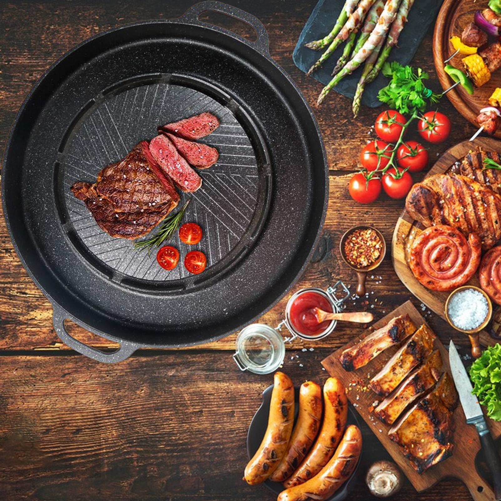 2-in-1 グリル＆ホットパン（コンロ用）、ノンスティック - Camping Cooking Table のレビューと価格
