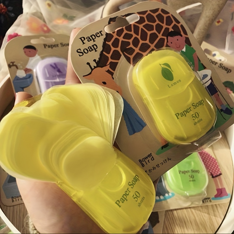 携帯用石鹸シート50枚 |   ユニセックス・大人用、ラベン - Biodegradable Soap Camp のレビューと価格
