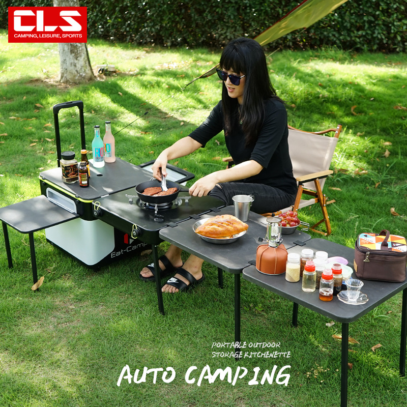 ポータブルモバイルキャンプキッチンテーブル、折りたたみ式屋外 - Camping Cooking Table のレビューと価格