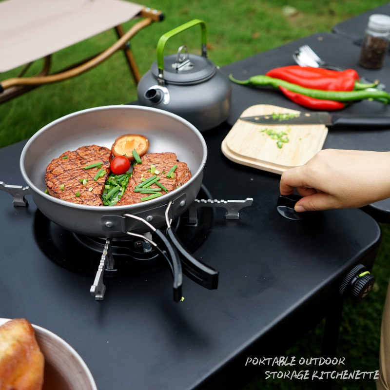 ポータブルモバイルキャンプキッチンテーブル、折りたたみ式屋外 - Camping Cooking Table のレビューと価格