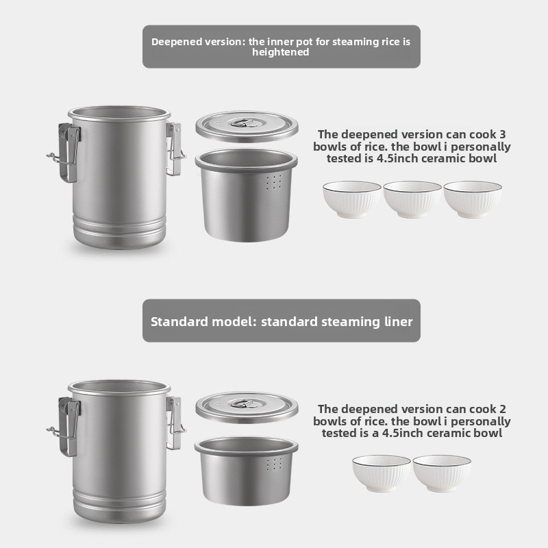 多機能キャンプ用炊飯鍋 304ステンレス鋼製 吊り下げ式シチ - Camping Cooking Pot のレビューと価格