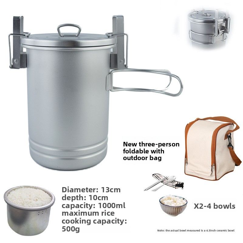 多機能キャンプ用炊飯鍋 304ステンレス鋼製 吊り下げ式シチ - Camping Cooking Pot のレビューと価格