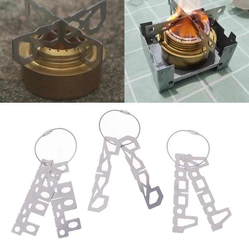 屋外ステンレス鋼アルコールストーブスタンドラックストーブクロ - Camping Cooking Alcohol のレビューと価格