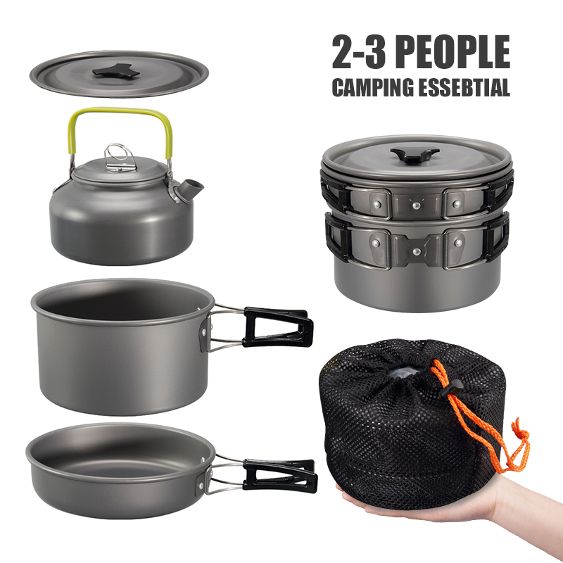 WESTTUNE キャンプ調理器具キット アルミ アウトドア - Camping Cooking Pot のレビューと価格