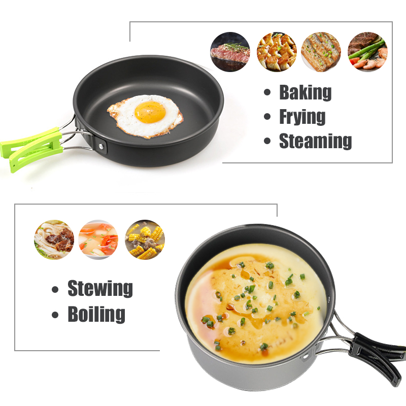 WESTTUNE キャンプ調理器具キット アルミ アウトドア - Camping Cooking Pot のレビューと価格