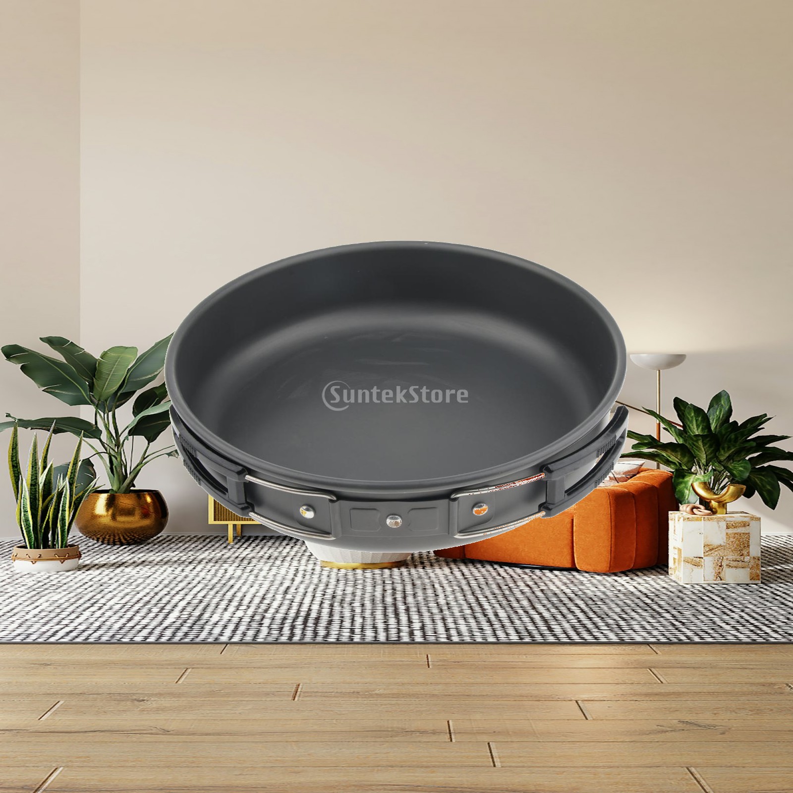バックパッキング用フライパン アルミニウム製ノンスティックフ - Camping Cooking Frying Pan のレビューと価格