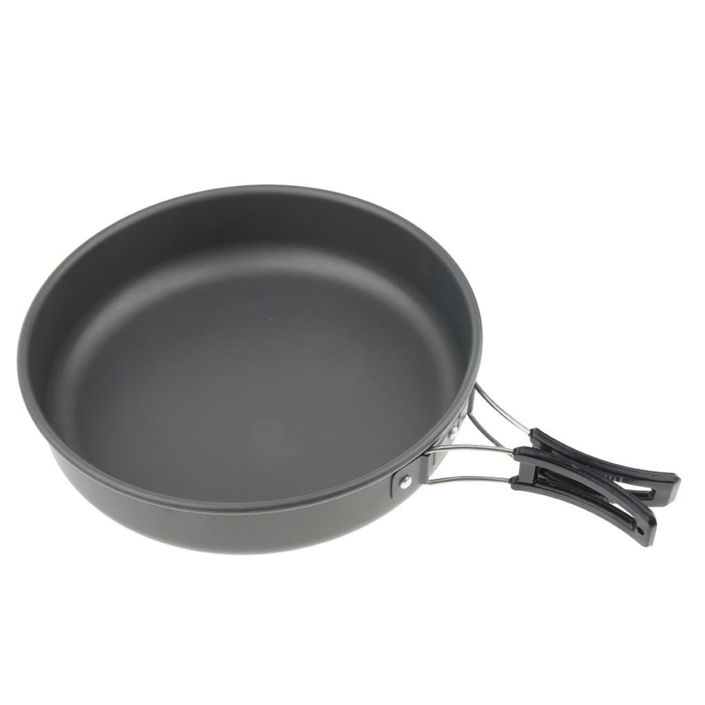 バックパッキング用フライパン アルミニウム製ノンスティックフ - Camping Cooking Frying Pan のレビューと価格