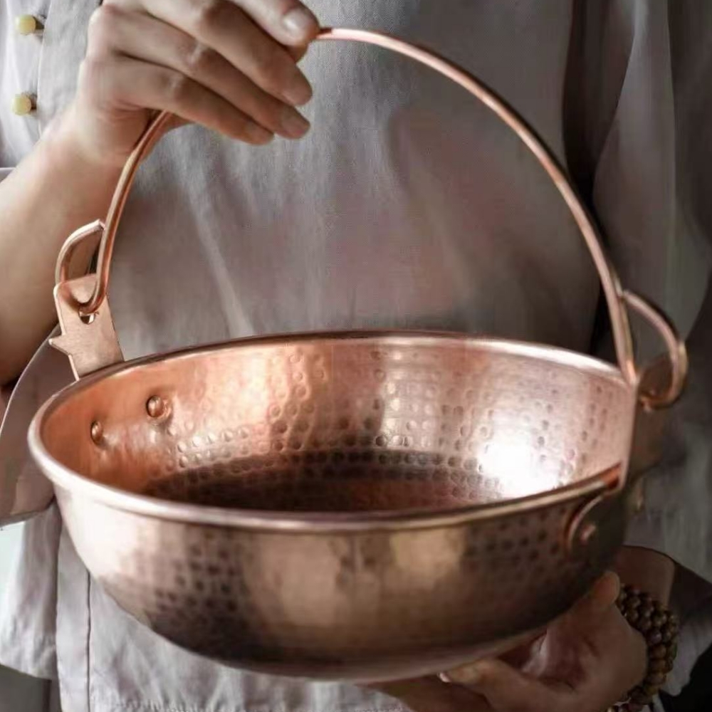 ヴィンテージ銅製吊り下げ鍋、アウトドアキャンプ用厚手鍋調理器 - Camping Cooking Pot のレビューと価格