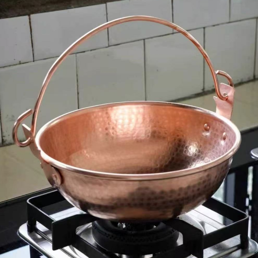 ヴィンテージ銅製吊り下げ鍋、アウトドアキャンプ用厚手鍋調理器 - Camping Cooking Pot のレビューと価格