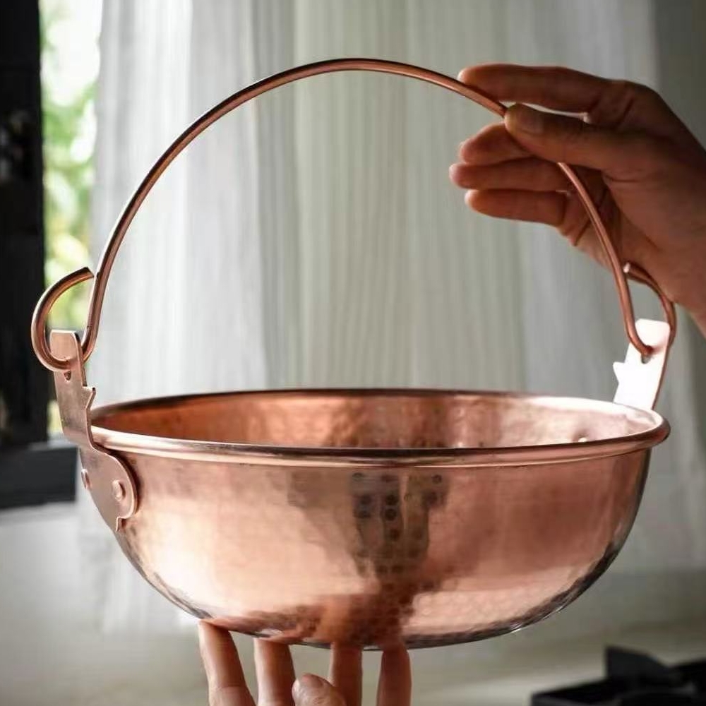 ヴィンテージ銅製吊り下げ鍋、アウトドアキャンプ用厚手鍋調理器 - Camping Cooking Pot のレビューと価格