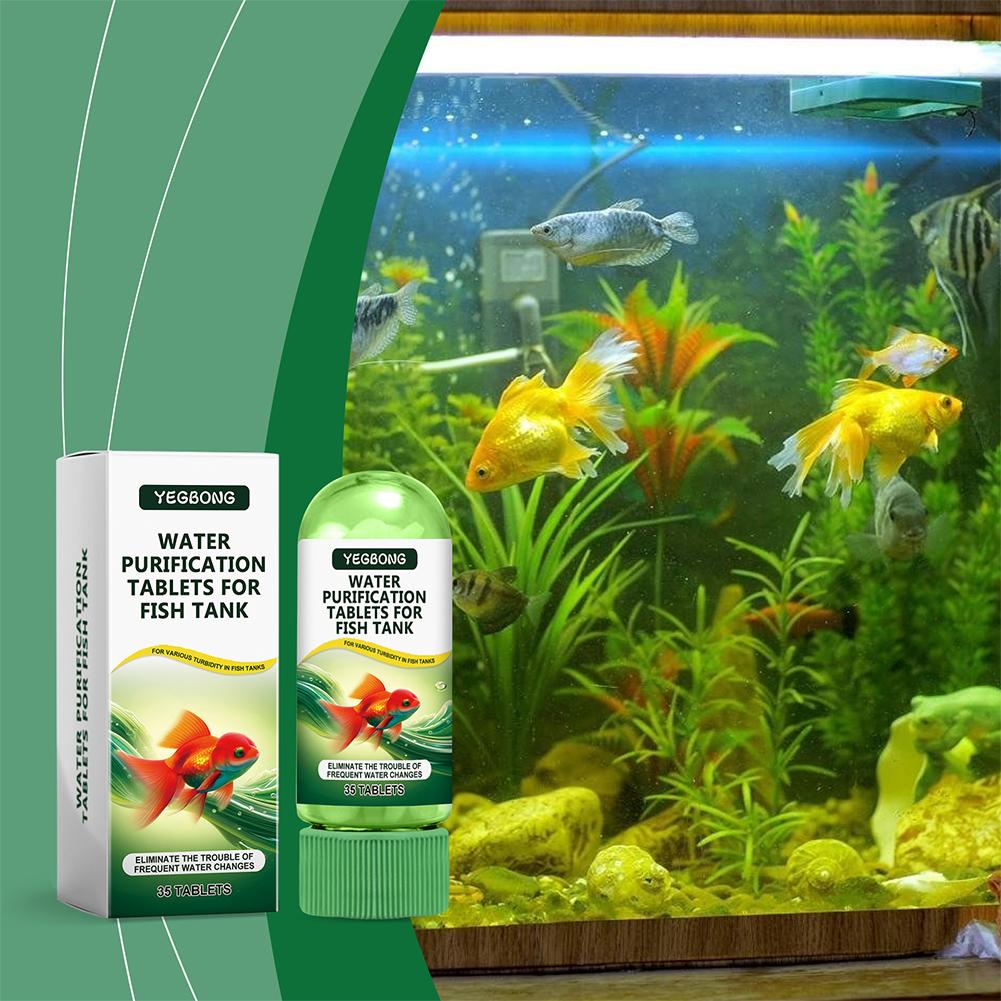 水質浄化タブレット 魚水槽 水槽用 藻類除去剤 澄化剤 消臭 - Water Purification Tablet のレビューと価格