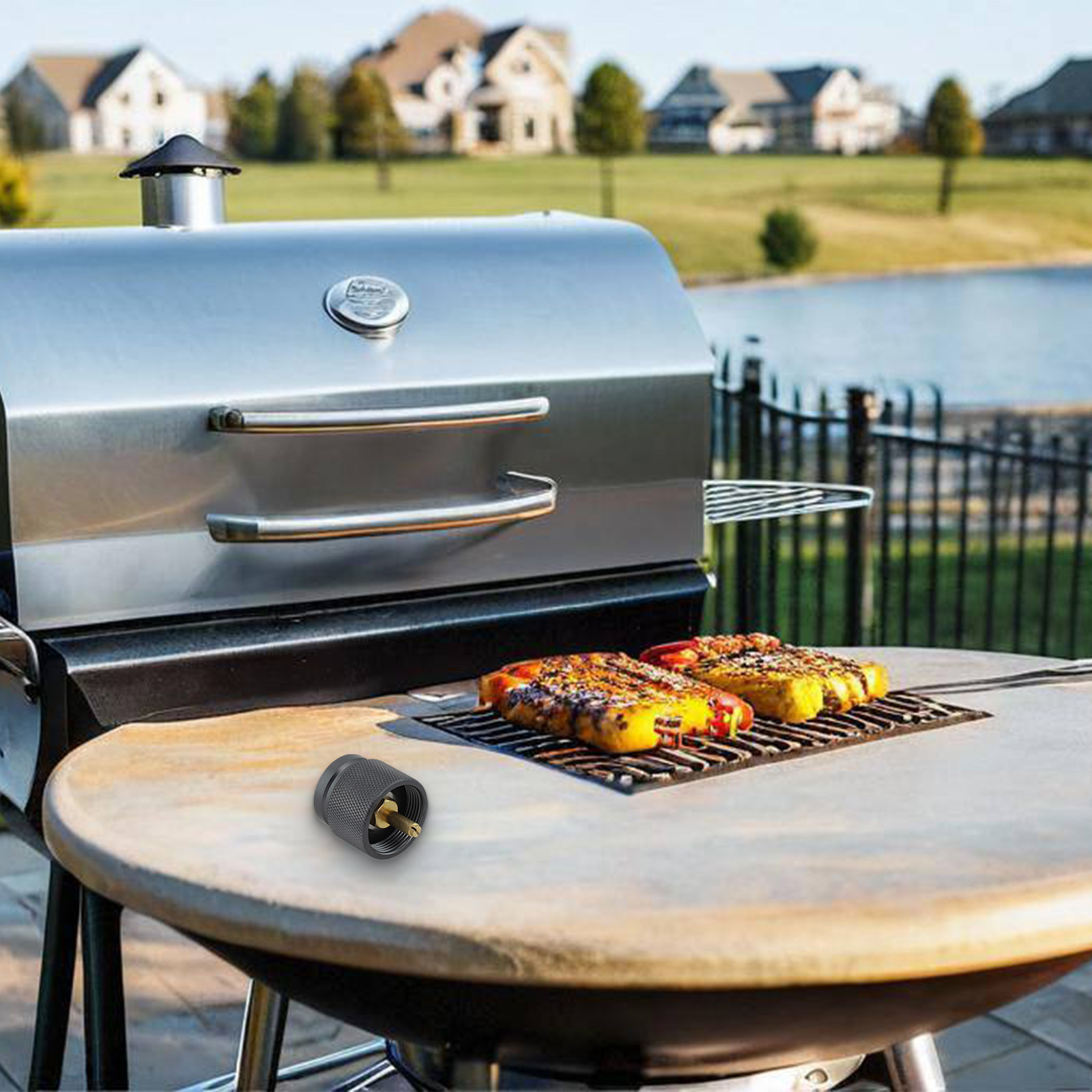 屋外調理用アダプターバーナー変換ヘッドキャンプ活動用アルミニ - Camping Cooking Materials のレビューと価格