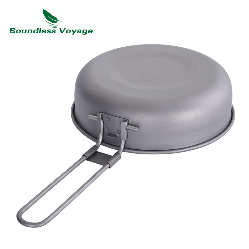 折りたたみ式ハンドル付き超軽量チタンフライパン,屋外キャンプ - Camping Cooking Pot のレビューと価格